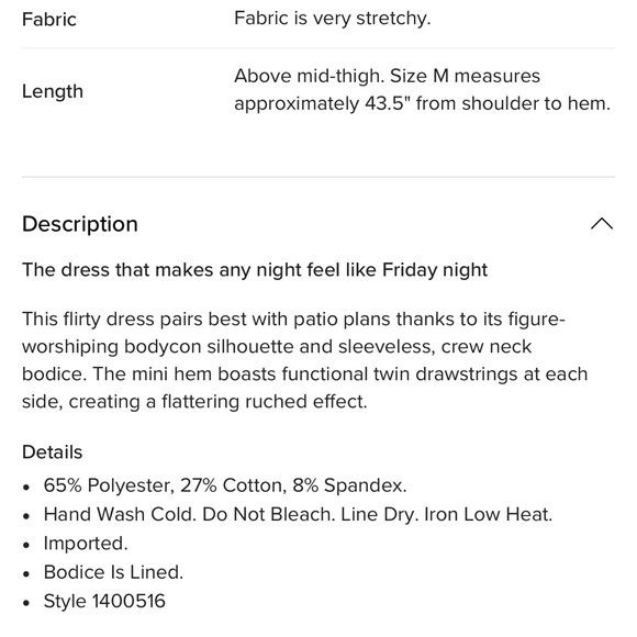 Lulu’s Over And Over Ribbed Drawstring Ruched Bodycon Dress (XS) - Picture 11 of 11